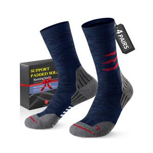 Bbfrey Crew Compression Socks for Men Women - Mild Support, Wicking Cushioned Compression Running Socks for Sport Basketball