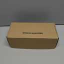 Amazon Essentials womens Flat Strap Sandals (5, Black Patent)