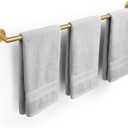 JunSun Towel Bar 30 Inch Bathroom Towel Rack Heavy Duty Bath Towel Holder Modern Towel Rod Brushed Brass Towel Hanger Bathroom Accessories Gold Towel Rail Stainless Steel Single Towel Bar Brushed Gold