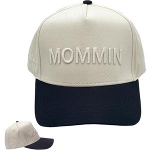 Mommin Hat for Women Messy But Worthy Embroidered Baseball Cap, New Mom Gift Mama Hat Cotton