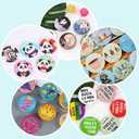 Happizza 200 Sets 58mm(2.25 in) Blank Pin Back Buttons Parts for Button Maker Machine 58mm, Round Badge Making Supplies, Includes Metal Cover, Plastic Button Back Cover, Clear Film&Blank Paper