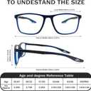 BIENCOOL 3 Pack Reading Glasses for Men Women Blue Light Blocking Readers Lightweight Frames with Spring Hinge