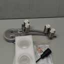 HiBay 4-Light Track Lighting Modern, Adjustable Ceiling Light Fixture w/Glass Shades, Metal Chrome Spotlight Indoor for Bathroom, Kitchen, Living Room, E12 Base, No Bulbs