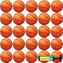 40Pcs Mini Basketball Set, 6" Inch Small Basketballs with Pump for Over The Door Hoop Games, PVC Indoor Outdoor Play, Pool Beach Basketball, Party Favors, Adults Kids (Orange)