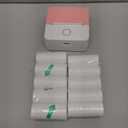 cudinham Print Pods Mini Printer, Sticker Printer with 10 Rolls Thermal Printing Paper, Inkless Pocket Printpod for Phone, Impresora Porttil for Notes, DIY, Compatible with iOS & Android (Pink)