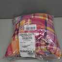 Cute Preppy Madras Plaid Patchwork Summer Pattern Throw Pillow, 16x16