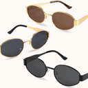 livho 2025 Trendy Oval Sunglasses - Stylish Polarized Shades for Everyday - Retro Metal Frames