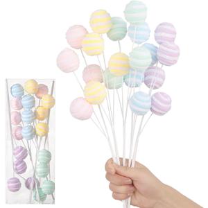 Christmas Tree Picks Decorations 5Pcs Macaron Pink Purple Lollipop Picks for Xmas Ornaments New Year Wedding Birthday Indoor Outdoor Party Decorations