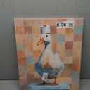 Funny Duck Bathroom Wall Art Cute Duck on Toilet Canvas Wall Decor Funny Quirky Farm Animal Pictures Painting Print Framed Artwork Decorations Gifts for Bathroom 16"x20"