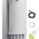 VEVOR Under Counter Ice Maker Machine, 66 Lbs/Day Undercounter Nugget Ice Maker with Gravity Drain, Reversible Door, Self-Cleaning & 24H Timer, Stainless Steel Ice Machine for Commercial Home Kitchen