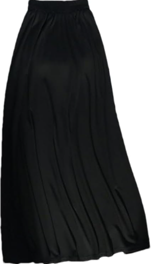 Fnfmrfmr Women Striped High Waist Long Skirts Summer Casual Elastic Waist Straight Slim Midi Skirt Black Long Size S