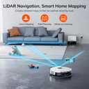 ILIFE A30 Pro Robot Vacuum and Mop, Self Emptying Station for 60 Days, 5000Pa Suction, LiDAR Navigation, No-Go Zones, 2.4G WiFi/App/Alexa/Remote Control, Clean Hard Floors to Medium-Pile Carpet, 110V
