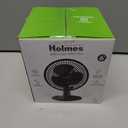 HOLMES 6" Table Fan, 75 Oscillation, 3 Speeds, 15 Adjustable Head Tilt, Ideal for Home, Bedroom or Office, Black