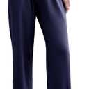 ESOFT Women's Wide Leg Yoga Pants Sweatpants High Waisted Lounge Palazzo with Pockets Comfy Flowy Pants Petite/Regular/Tall (Blue, XL)