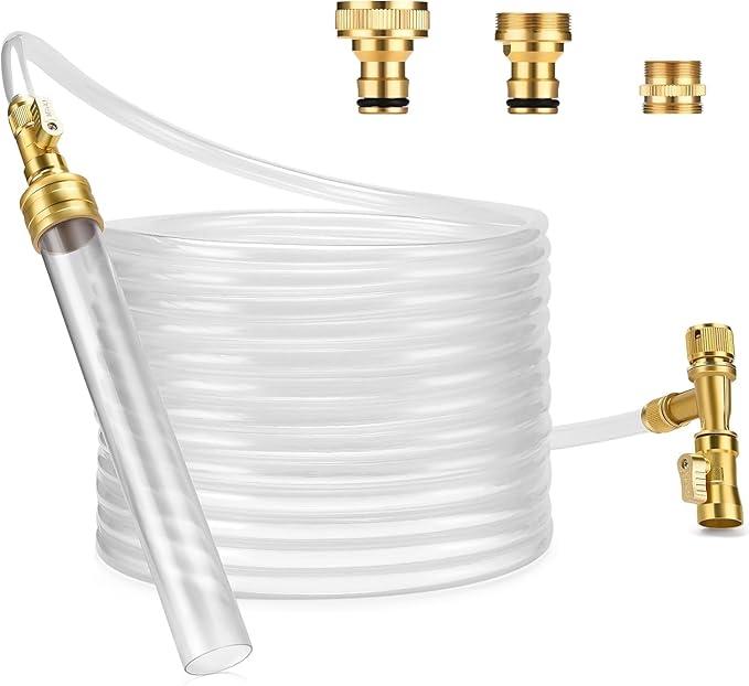 GADFISH Gravel Vacuum for Aquarium Water Changer Fish Tank Cleaning Tools, Siphon Universal Quick Pump Aquarium Water Changing (50ft)