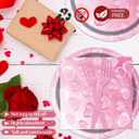 2 x Valentines Day Party Decorations 7inch Paper Plates and Napkins Forks Disposable Set Serves 20 - Pink Hearted Galentines Day Party Supplies for Afternoon Tea,Gatherings,Weddings Cake Dessert(60 Pcs)