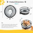 Inflatable Dog Cone Collar w/Pump - Small Dog Donut Collar After Surgery - Washable Dog Collar w/Removable Soft Cone for Dogs After Surgery- Dog Cone Alternative After Surgery w/Soft Cover