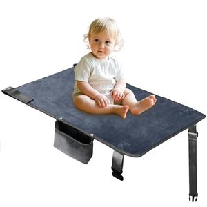 Untree Airplane Bed for Toddler, Soft Airplane Seat Extender for Kids, Baby Airplane Travel Essentials, Black