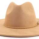 LIDHAY Big Wide Brim Fedora Hats for Women Men Western Suede Hat Large Felt Panama Hat Rancher Hat