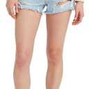 Levi's Women's 501 Original Shorts (32, Medium Indigo - Destructed)