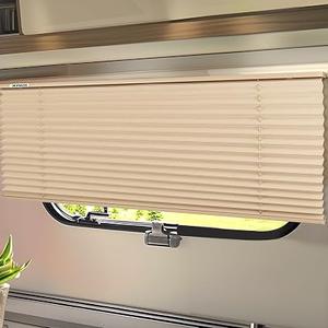 RV Blinds for Camper Windows, RV Window Shades, 44" W x 38" L, Cappuccino