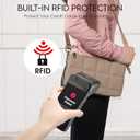 befen Puffer Crossbody Wristlet for Women, RFID Wristlet Wallet Purse with 2 Strap, Lightweight Shoulder Bag for Travel