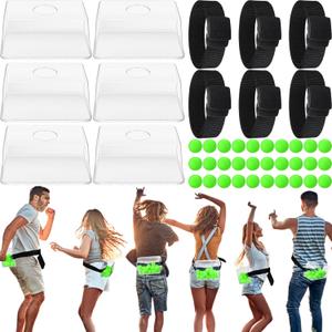 Vinsot 6 Sets Baby Shower Games Bridal Funniest Baby Shower Play, Interactive Shaking Balls for Boy or Girl, Table Tennis Twerk Game (Green)