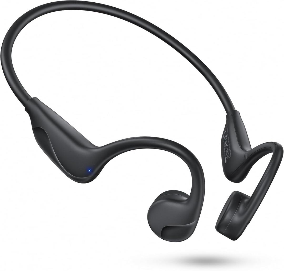 Bone Conduction Headphones, Wireless Bluetooth 6.0 Open-Ear with Mic, Premium Sound Quality 10H Playtime Sports Headphones, IPX5 Waterproof Headset for Running, Cycling, Hiking, Driving