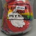 Yahenda 7 Pcs Clown Costume Set Halloween Cosplay Clown Red Nose Wig Shoes Hat Accessories Circus Carnival Party XL