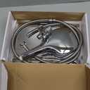 NearMoon Shower Head with Hose, High Pressure Stainless Steel Rain Shower and 3 Settings Handheld Spray Combo with Push Button Flow Control (12 Inch, Chrome Finish)