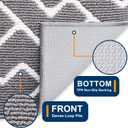 OLANLY Front Door Mat, Non-Slip Rubber Backing, Dirt Resistant and Absorbent, Washable, Easy to Clean Low-Profile Indoor Doormat for Back Door, Entryway, Inside Entrance, 32x20, Grey