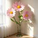 Giant Flowers for Decoration,Large Daisy Flowers Artificial,Big Paper Flower for Wedding,Birthday Party,Garden,Office,Home,Shop Window Display(Pink)