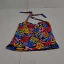Women Tankini Bathing Suit Top Only - Halter Swimsuit Top Tummy Control Swimwear Swim Tank Top Only No Bottom 2025 (Large, Colorful Leaves)