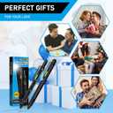 Christmas Stocking Stuffers for Men Adults, 2 Pack Multi-Tool Pen Set, 11 in 1 Multitool Pen with LED Light, Ruler, Level, Screwdriver, Stylus, Flathead, Gifts for Men Boyfriend, Husband, Him, Black