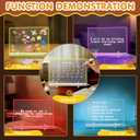 Lumiboard Led Drawing Board with Stand(13.7"x10"), 6 Colors 5 Light Modes, Acrylic Glowing Dry Erase Board Creative Gift, 7pcs Colors Markers