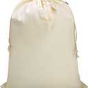 Canvas Laundry Bag 33"Wx 35"H, Thick Canvas Laundry Bag with Handles & Drawstring, Extra Large Heavy Duty Washable Basket Liner Hamper Liner Storage Sack (Beige XL, 1 Pack)