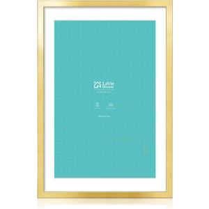 LaVie Home 24x36 Picture Frame Gold Poster Frame,Display Pictures 20x30 with Mat or 24x36 Without Mat, Stable and Sturdy Frame and Polished Plexiglass, Horizontal and Vertical Format of The Walls