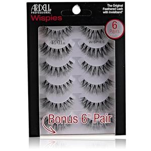 Ardell False Eyelashes Wispies Black, 1 pack (6 pairs of strip lashes per pack)