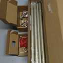 TONIAL Curtain Rods for Windows 20 to 53 Inch(1.6 to 4.4 ft), Telescoping Splicing 3/4 Single Rods 32 to 58 Inch(2.6-4.8ft), Decorative Rod with Acrylic Diamond Finial, Champagne Gold