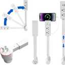 Electrical Outlet Extender Features USB-A, USB-C, and 2 AC Electrical Outlet Extender Stick for Hard to Reach Spaces Extends 22"-27", Rotates 180. Use Behind Couches, Nightstands, Desks, and More