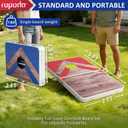 ropoda Cornhole Board Set with Score Sheet, 4×2/ 3×2 FT Regulation Size Corn Hole Games for Adults with Lightweight Aluminum Alloy Edging, Yard/ Outdoor/ Backyard Games