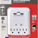 PBUSB343S Prime Wire & Cable 3-Outlet USB Charger
