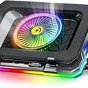RGB Gaming Laptop Cooling Pad with 5.5" Turbo Fan, Rapid Cooling for 15.6-19.3" Laptops, Variable Speed Control, 7 Adjustable Heights - K1 5V RGB