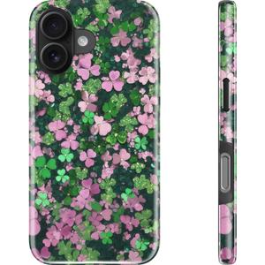 DEENAKIN Floral Case for iPhone 16,Cute Trendy Preppy Y2K Designs | Compatible with Magsafe, Dual-Layer Hard Shell + Soft Silicone, Aesthetic Protective Phone Cover for Women Girls