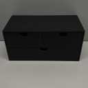 Wisuce Bamboo Desk Organizer - Mini Bamboo Desk Drawer Tabletop Cosmetic Storage Organization for Office or Home Black