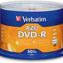 Verbatim DVD-R Blank Discs AZO Dye 4.7GB 16X Recordable Disc - 47 Pack Spindle,Silver