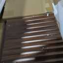 LCRBOL TV Stand for Living Room, Mid Century Modern Entertainment Center for 55/60 inch TVs, TV Console with Fluted Door Cabinets and Open Shelves, for Bedroom, Walnut