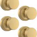Asidrama 4 Pack Champagne Bronze Privacy Door Knobs with Lock, Door Handles with Champagne Bronze Door Knobs Interior for Bedroom or Bathroom, Heavy Duty Door Lever for Left Right Sided Doors