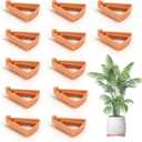 Flower Plant Pot Feet,Pot Toes Pot Lifters Supports Small to Large Flower Planters,Invisible Flower Pot Risers,Potted Plant Stand Feet,Flower Pot Feet Rack for Indoor and Outdoor Planters (12, Orange)