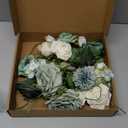 AGIRL Artificial Flowers Combo Silk Mix Green Fake Flower with Stems for DIY Wedding Bouquets Centerpieces Arrangements Table Chair Decor Baby Shower Home Decor (Sage Green)